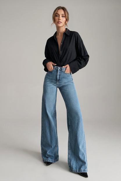 Washed Flared Jeans