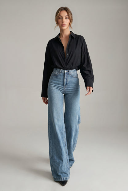 Washed Flared Jeans