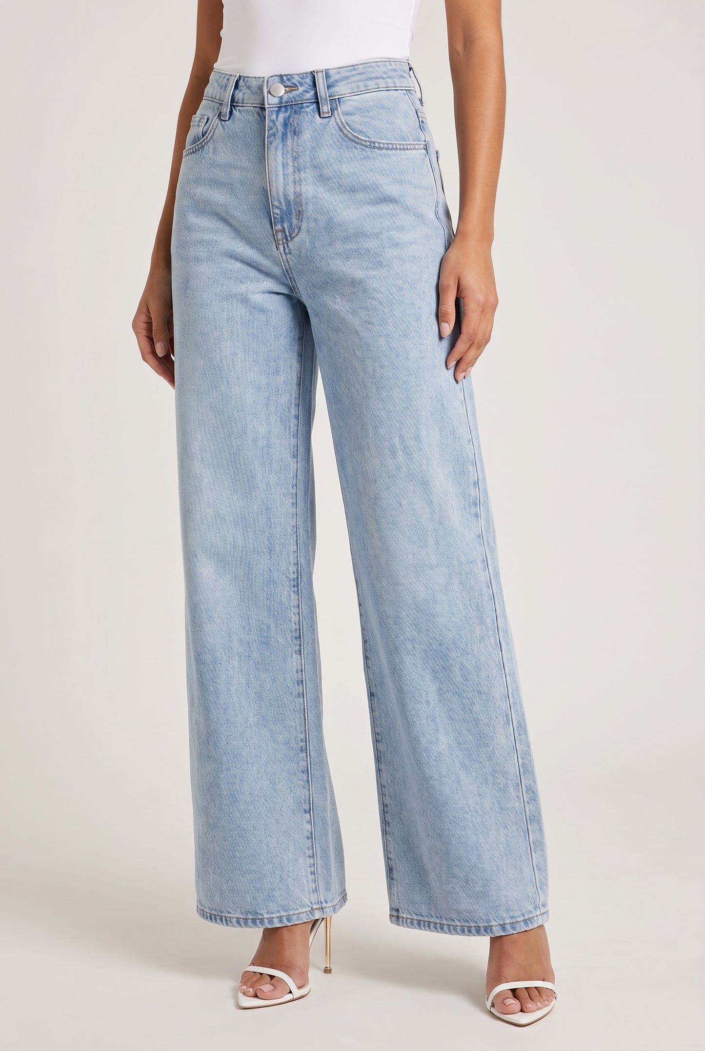 High-Waist Straight Jeans