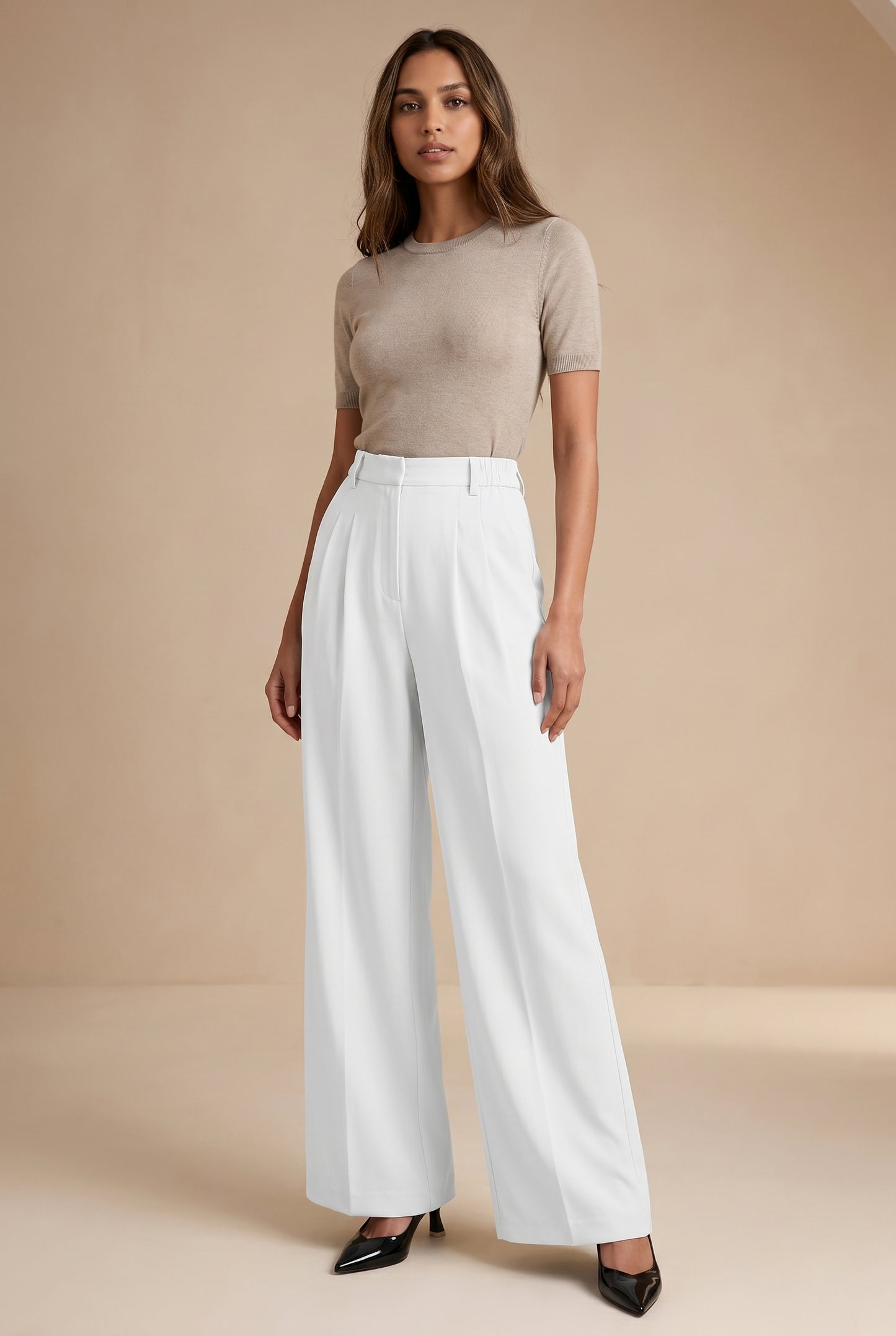 High-Waist Tailored Trousers
