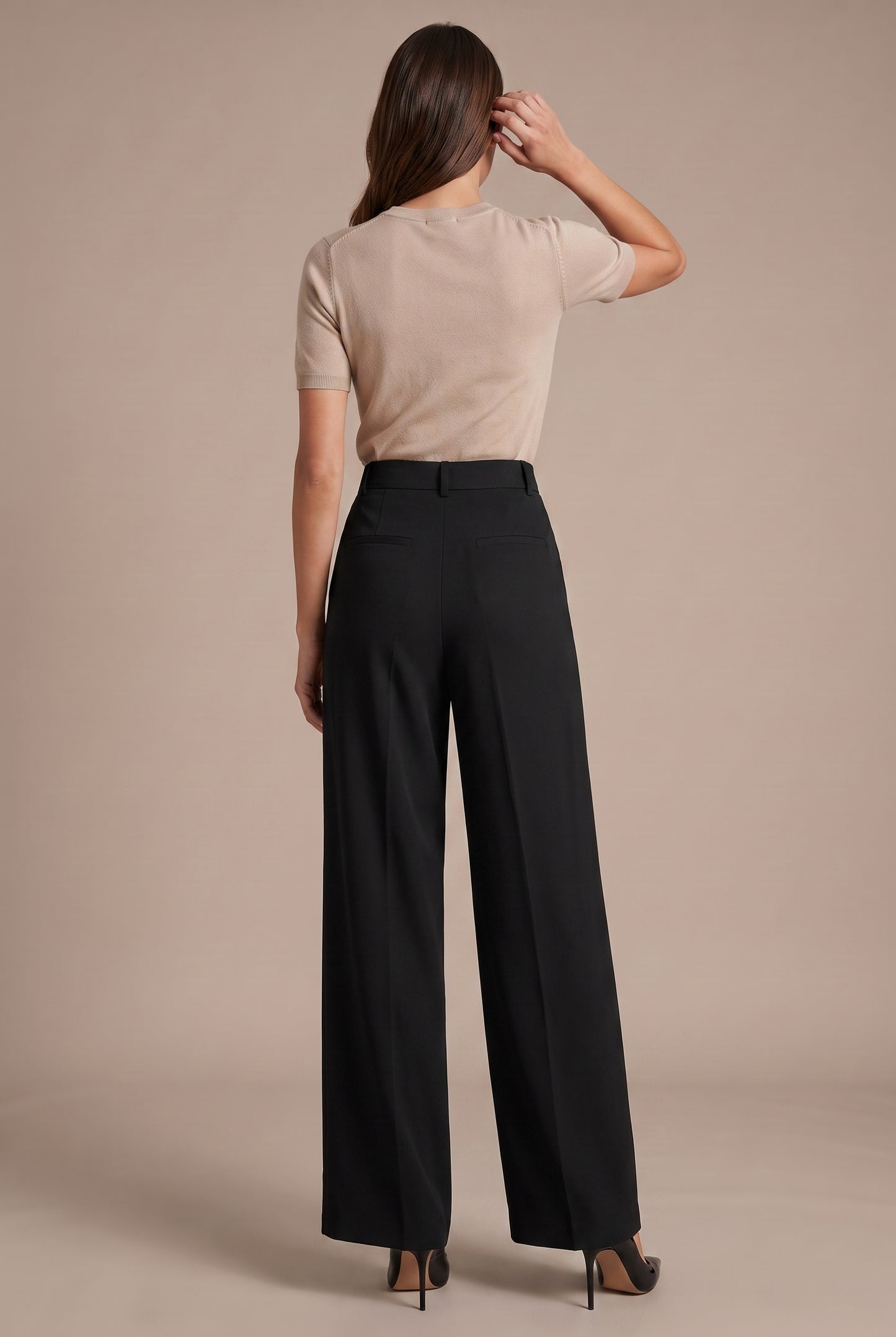 High-Waist Tailored Trousers