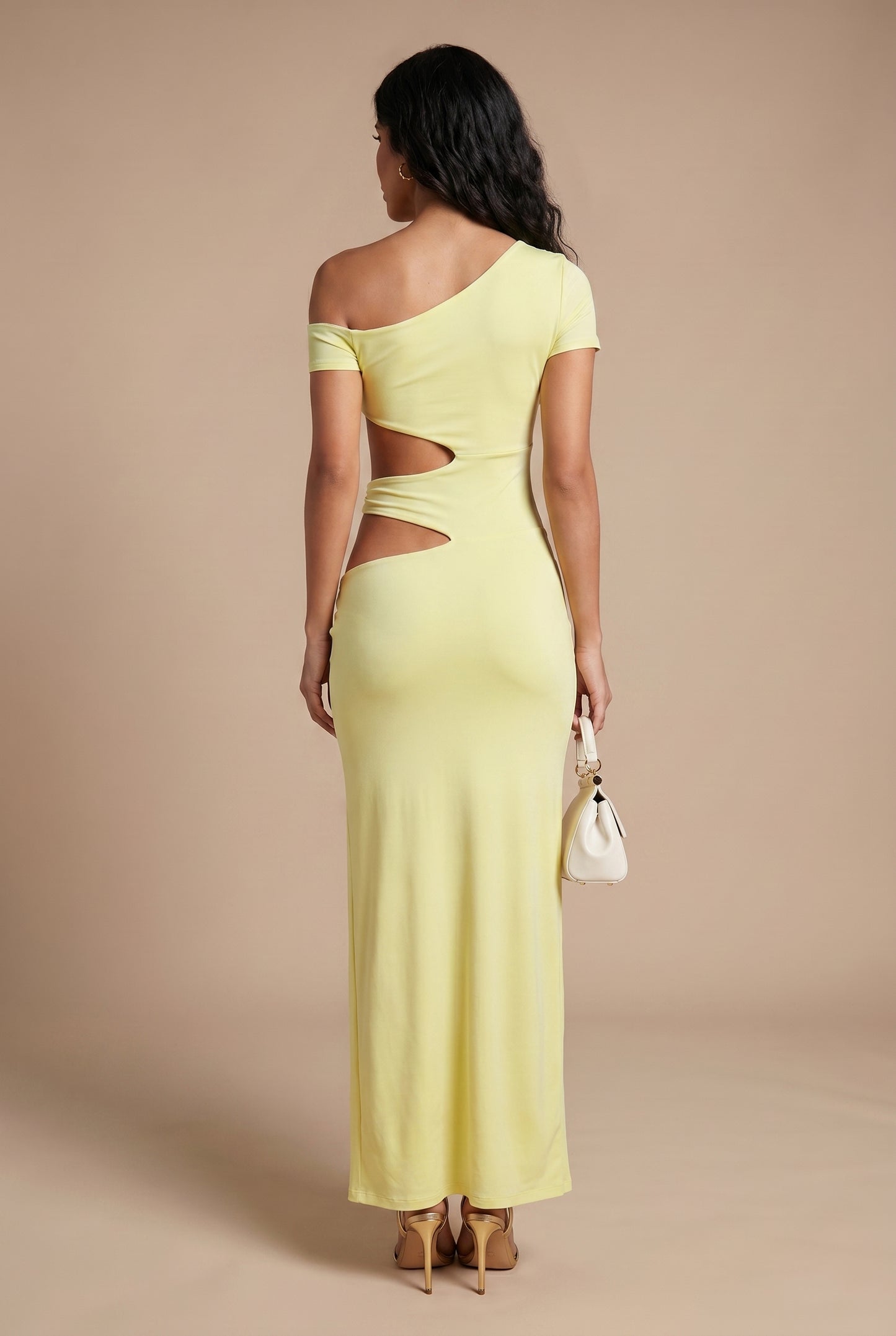 Short-Sleeve Column Maxi