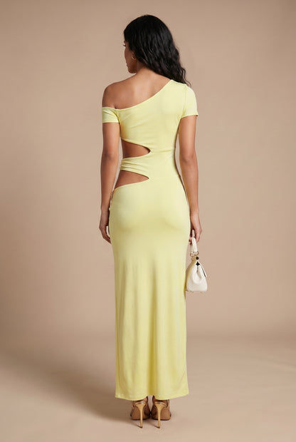 Short-Sleeve Column Maxi