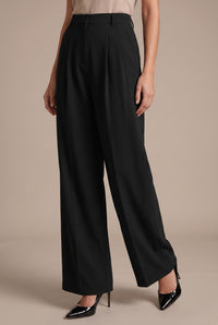 High-Waist Tailored Trousers — close-up detail