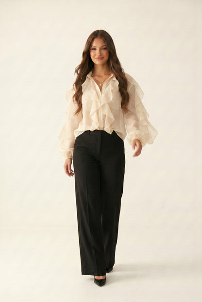 Ruffle Chiffon Shirt